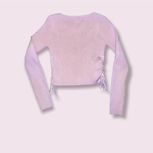 Long Sleeve Top with Side Ties - Picture 3 of 3